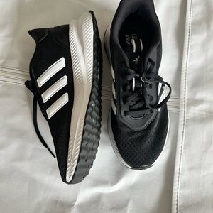 Adidas Black and White Running Shoes